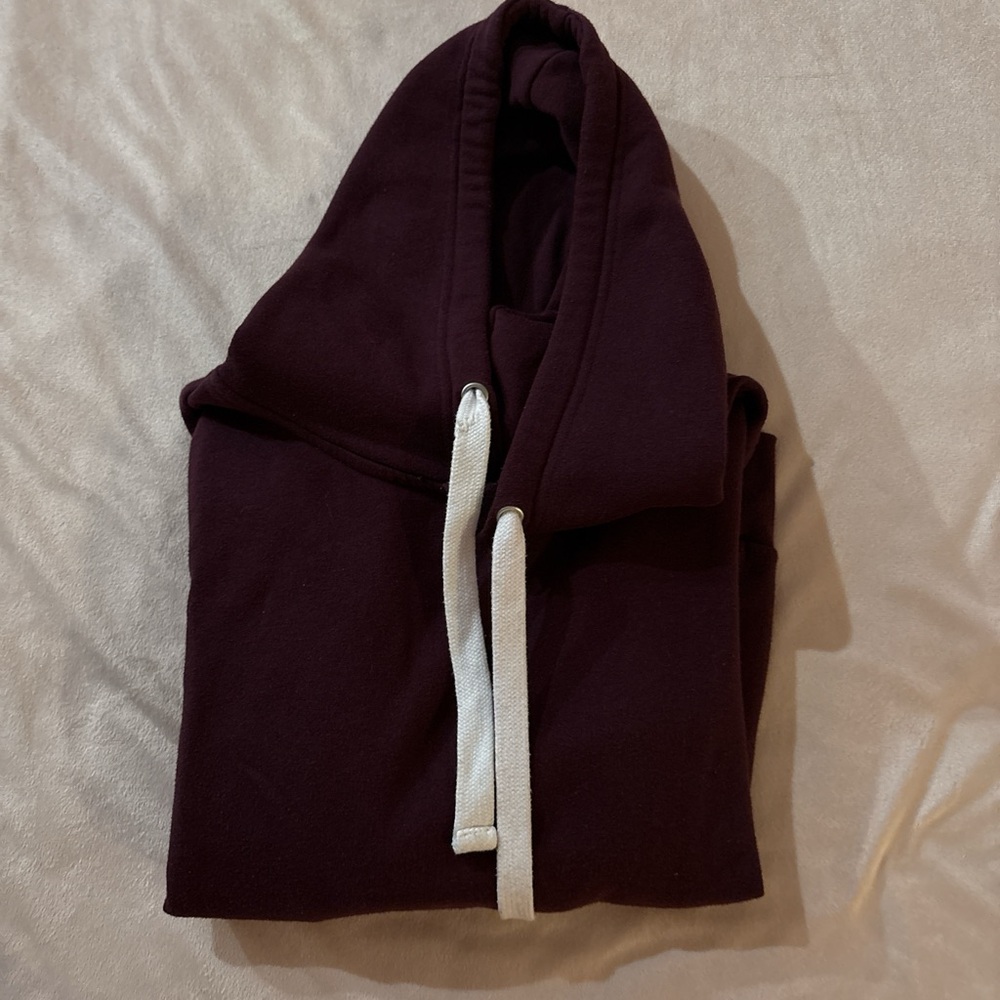 Reflex Maroon Hoodie with Cream Drawstrings